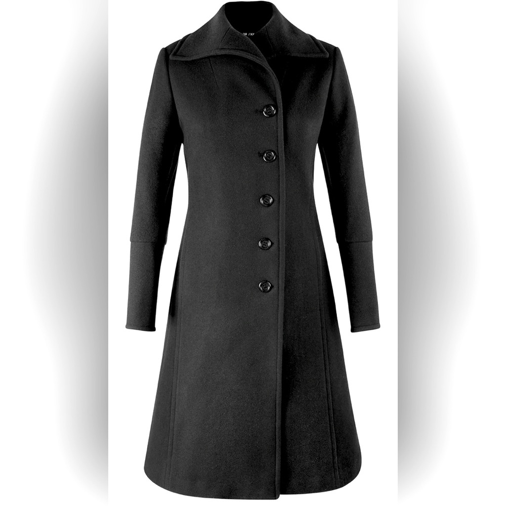 André Badi Wool Black Coat sz XXS
